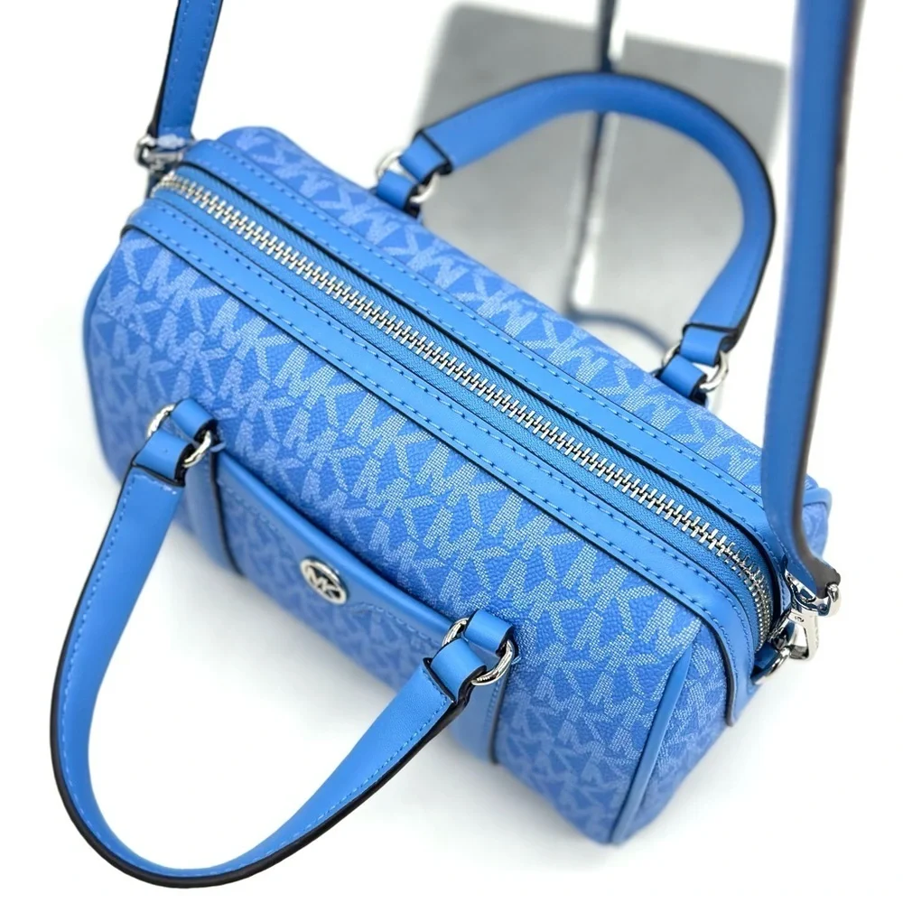 Michael Kors Small Travel Duffle Xbody Satchel Shoulder Bag South Pacific Blue
